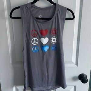 Peace ☮️ Love ❤️ Pilates Muscle Tank - Size S